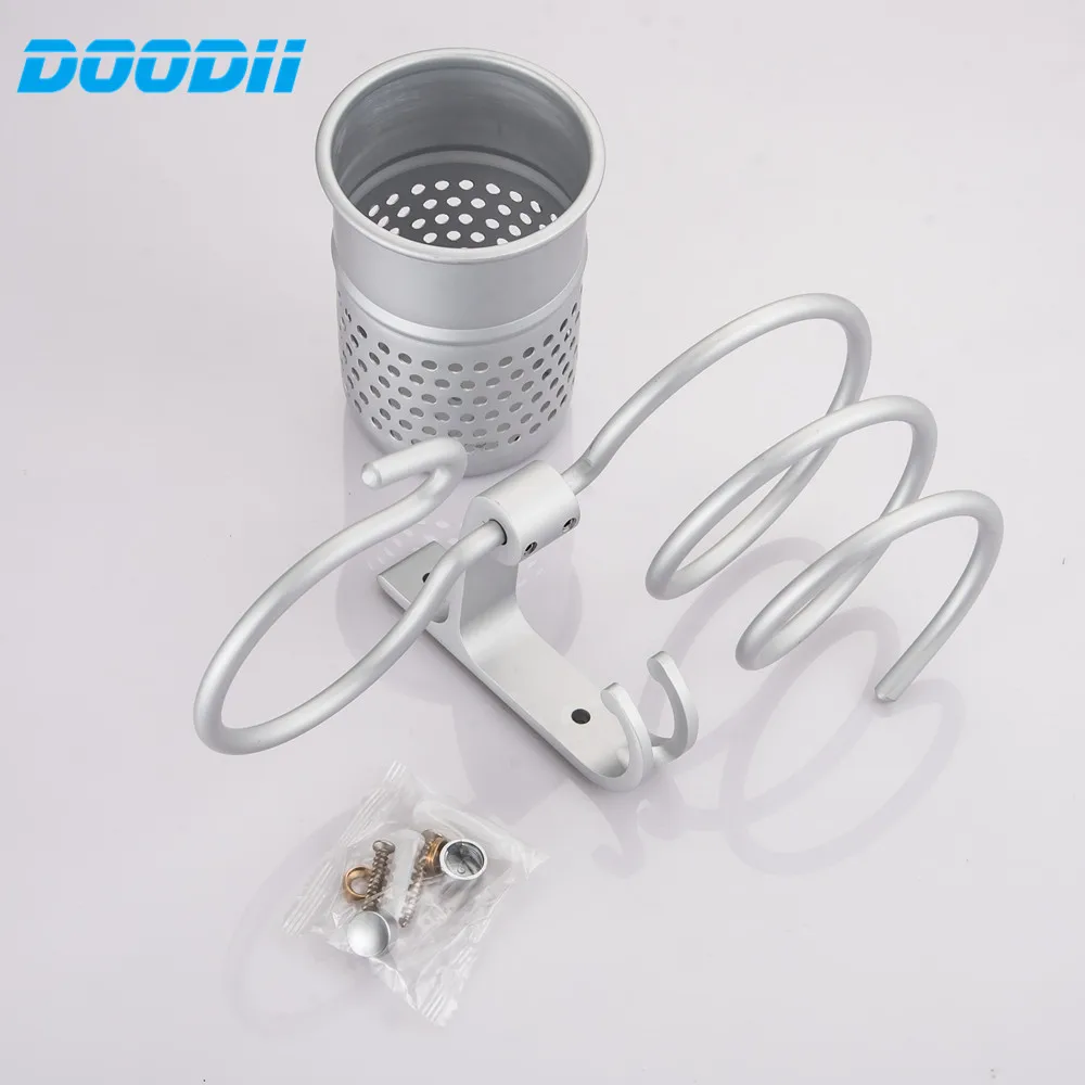 DooDii Wall Mounted Hair Dryer Drier Comb Holder Rack Stand Set Storage Organizer New Excellent Quality Popular New