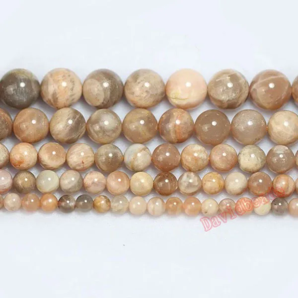 

Factory price Natural stone Peach Sunstone Round Loose Beads 16" Strand 6 8 10MM Pick Size For Jewelry Making diy