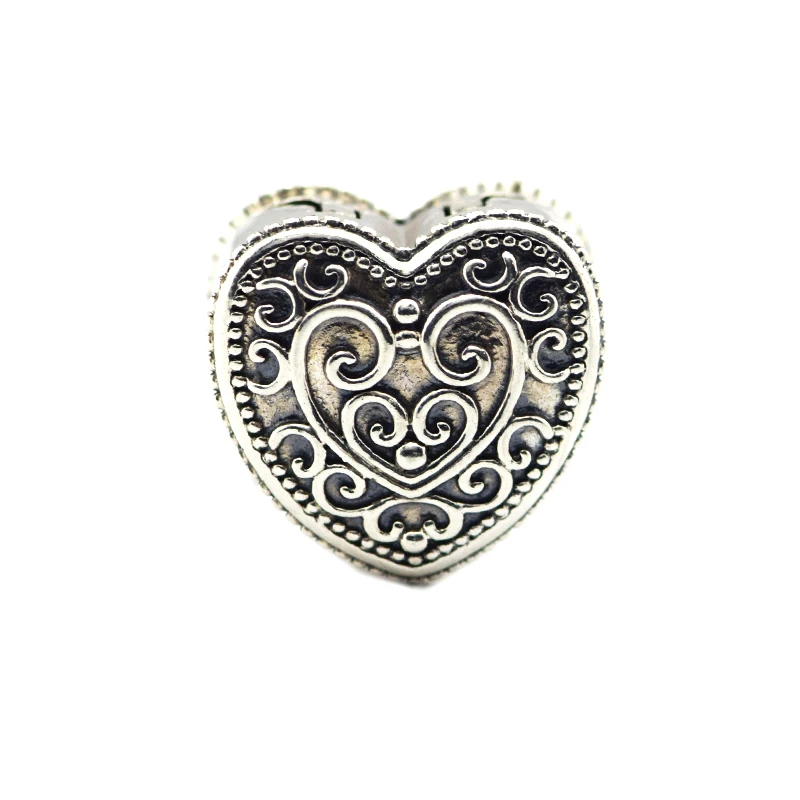 

Pandulaso Beads for Woman Enchanted Heart Clip Charm Fits European Snake Chain Bracelets 925 sterling silver Jewelry Charms