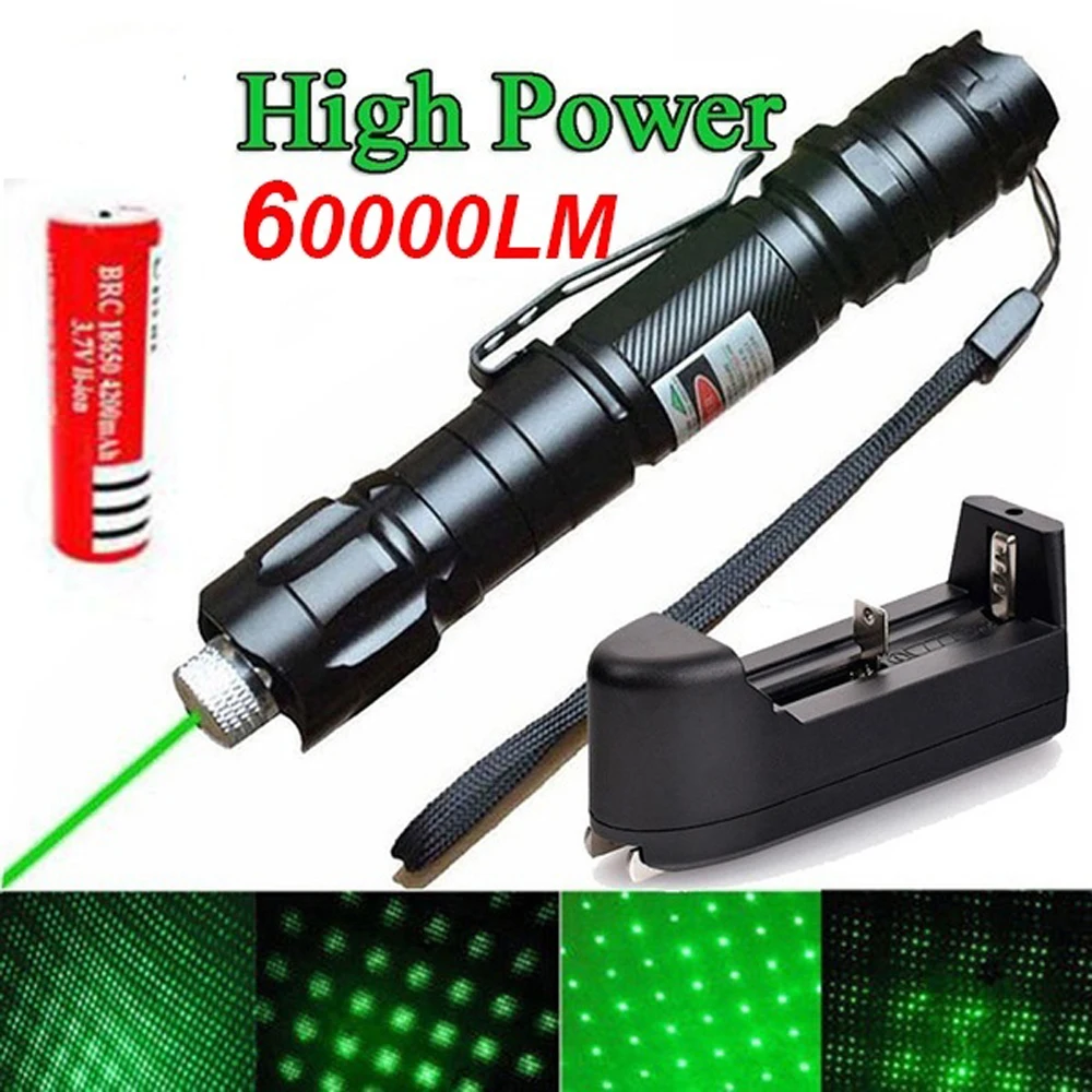 Высокая мощность зеленый лазер 303 указка 10000 м 5 мВт висячий Открытый Дальний лазерный прицел мощная Звездная головка горящая спичка