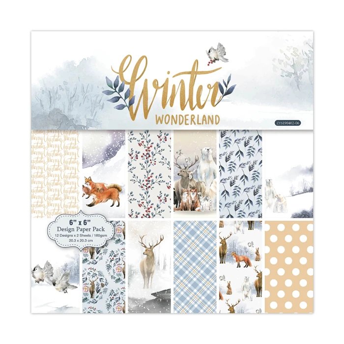Winter-wonderland-Scrapbooking-paper-pack-of-24-sheets-handmade-craft-paper-craft-Background-pad-55 (2)
