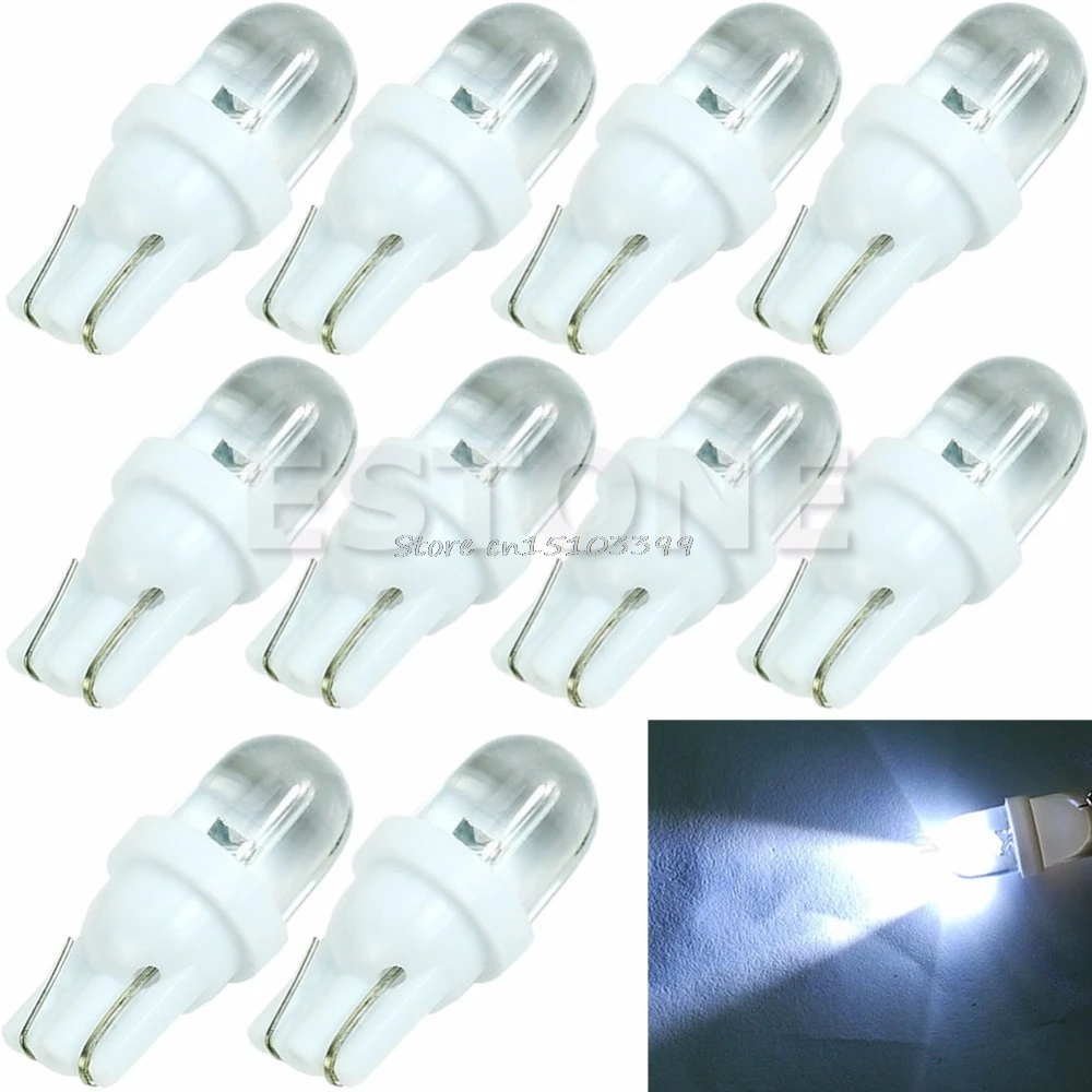 10X T10 194 168 158 W5W 501 White LED Side Auto Car Wedge Light Lamp