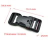Plastic Dual Adjustable & Security Double Lock Buckle for Tactical Belts Webbing 25MM 32MM 50MM Black ► Photo 3/5