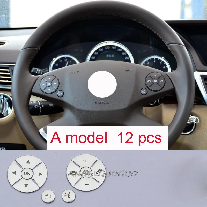 Автомобильный Стайлинг, накладка на руль, декоративная наклейка для Mercedes Benz GLK X204/E Class W211 W212/C Class W204