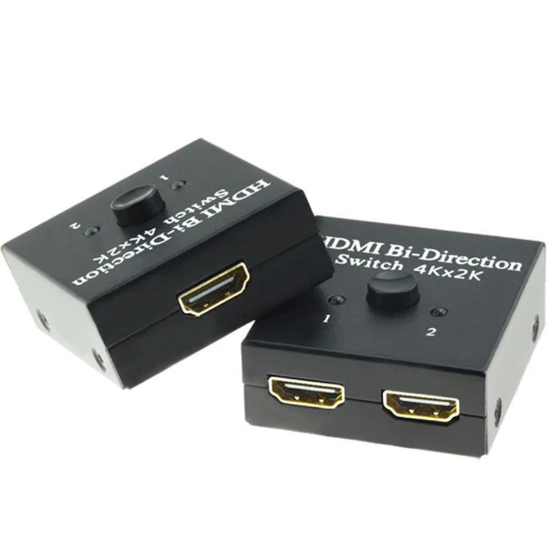 EMK HDMI Switcher 2 Ports Bi-directional Manual Switch 2x11x2 HDMI Splitter-HDCP Passthrough Supports Ultra HD 4K 3D 1080P (6)