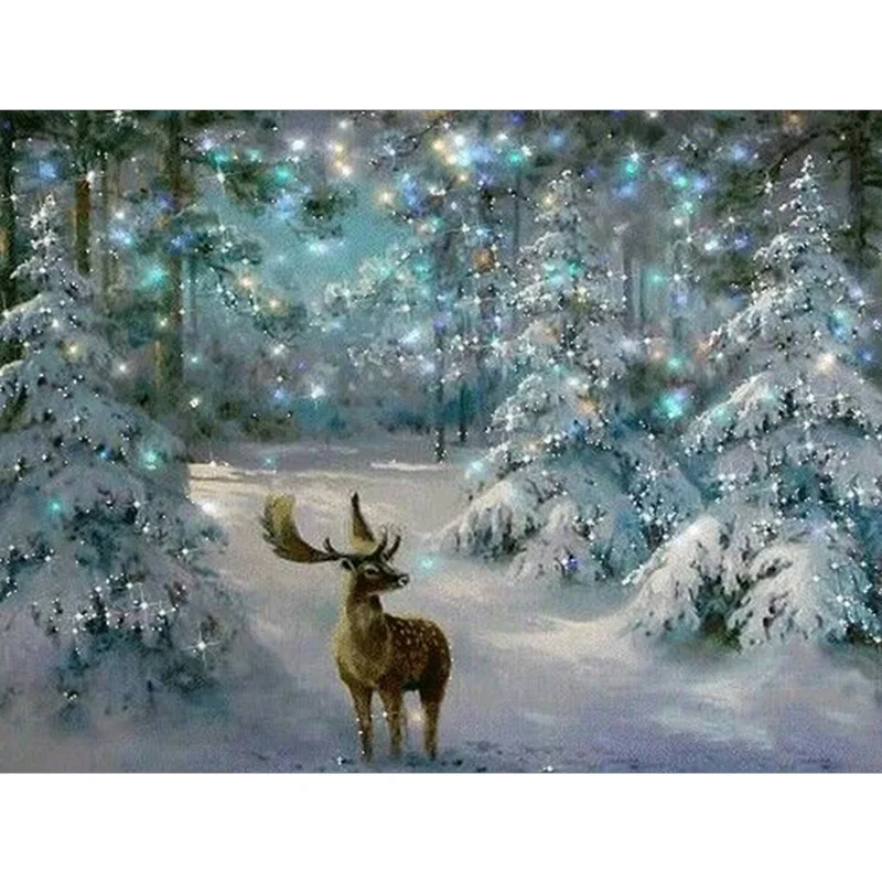 

Diamond Embroidery elk Handmade Diamond Painting Needlework Mosaic Cross Stitch Home Decor