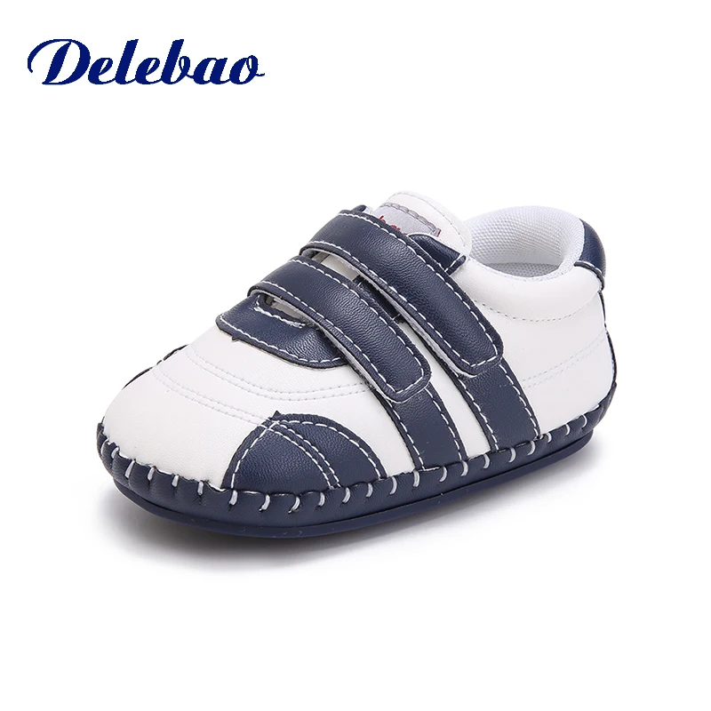 Delebao 2018 Autumn New Design Baby Shoes Soft Sole Pu Material Hook & Loop Toddler Shoes Unique Butterfly-knot First Walkers