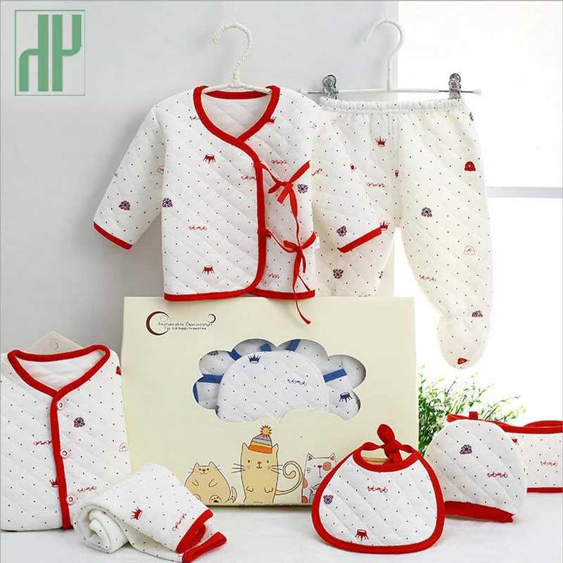 7PCS/Newborn Baby Set 0 3M new Infant Clothing suit newborn cotton new