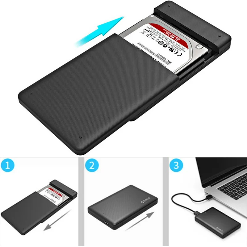 HHD коробка USB 3,0 SATA HD коробка HDD 2,5 дюймов жесткий диск внешний защитный корпус 2 ТБ передача данных резервного копирования Инструмент для ПК ноутбука