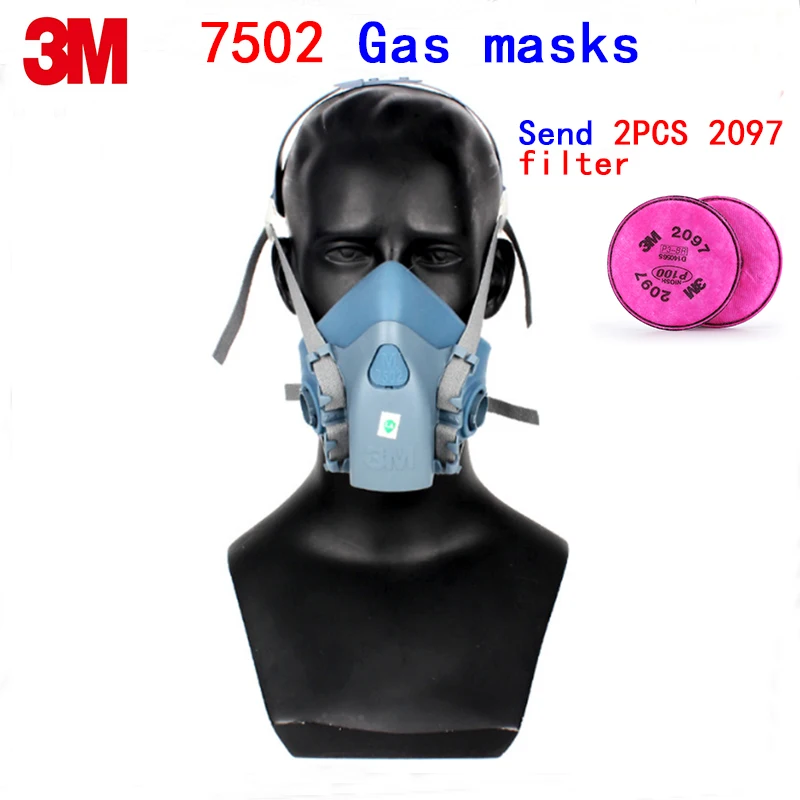 3 м 7502 Респиратор маска Высокое качество силикагель холодный поток дизайн защитная маска от окрашивания газовая маска отправка 2097 фильтр