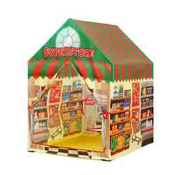 Детские ролевые игры дом игрушка складной супермаркет кассира Ткань игровая палатка для детей развивающий мяч ямы продукты детский тент
