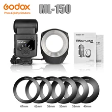 Godox ML-150 Macro Ring Flash Speedlite Guide Number 10 with 6 Lens Adapter Rings for Canon Nikon Pentax Olympus Sony cameras цена Godox ML-150 Macro Ring Flash Speedlite Guide Number 10 with 6 Lens Adapter Rings for Canon Nikon Pentax Olympus Sony cameras цены онлайн