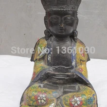 Xd 001259 8." Тибетский Буддизм Бронзовый Перегородчатой Амитаюс Будды Намо Амитабха