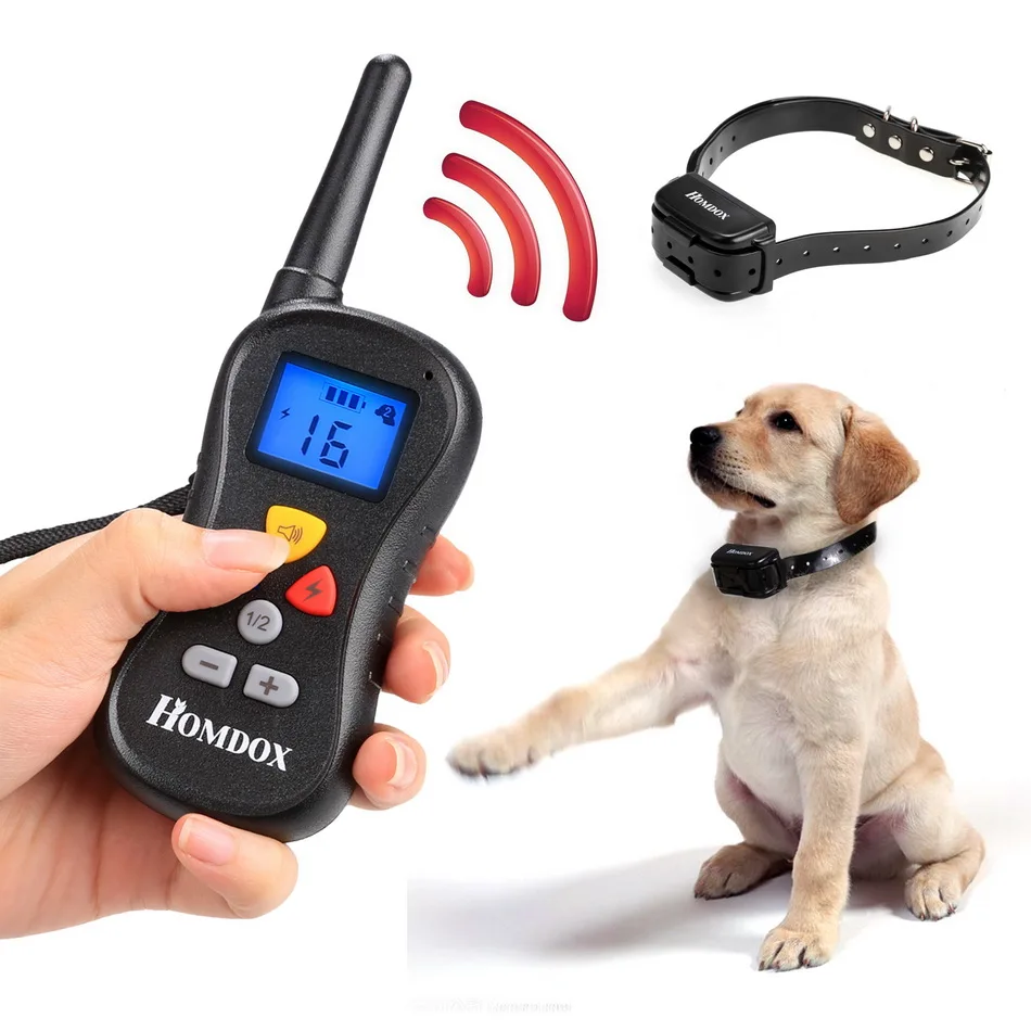 Homdox Dog Trainer 400M Waterproof Rechargeable LCD Remote Pet Dog