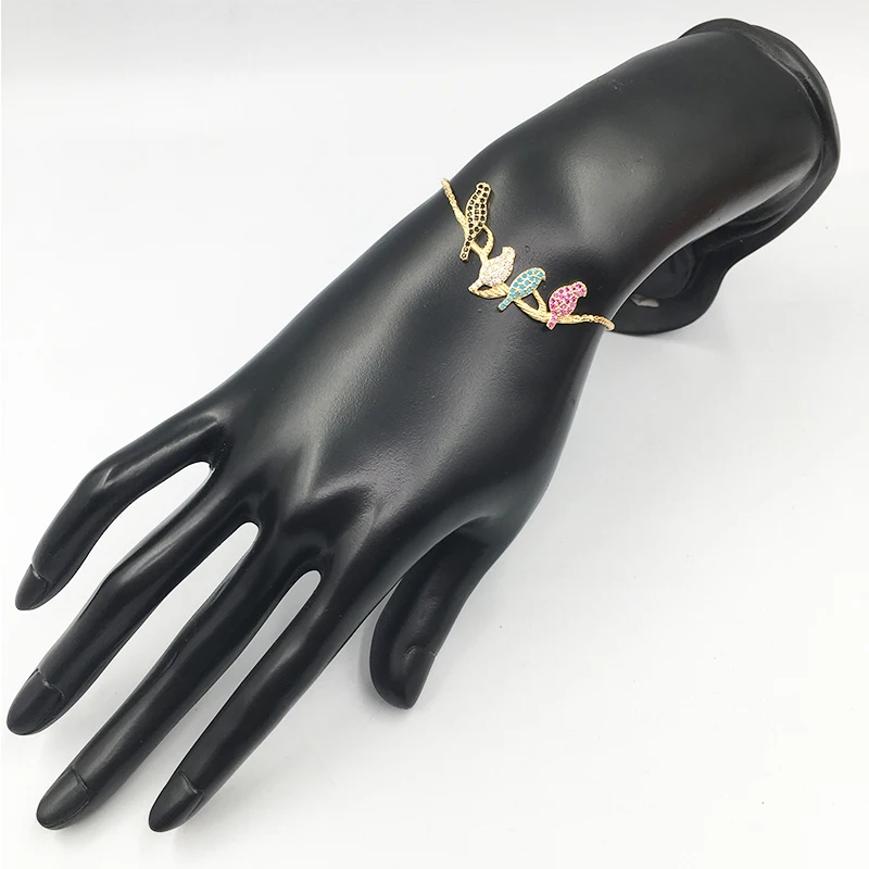 Браслет HADIYANA Шарм роскошный дизайн для женщин элегантные ювелирные браслеты вечерние подарок с кубическим цирконием SL274 аксессуары Mujer