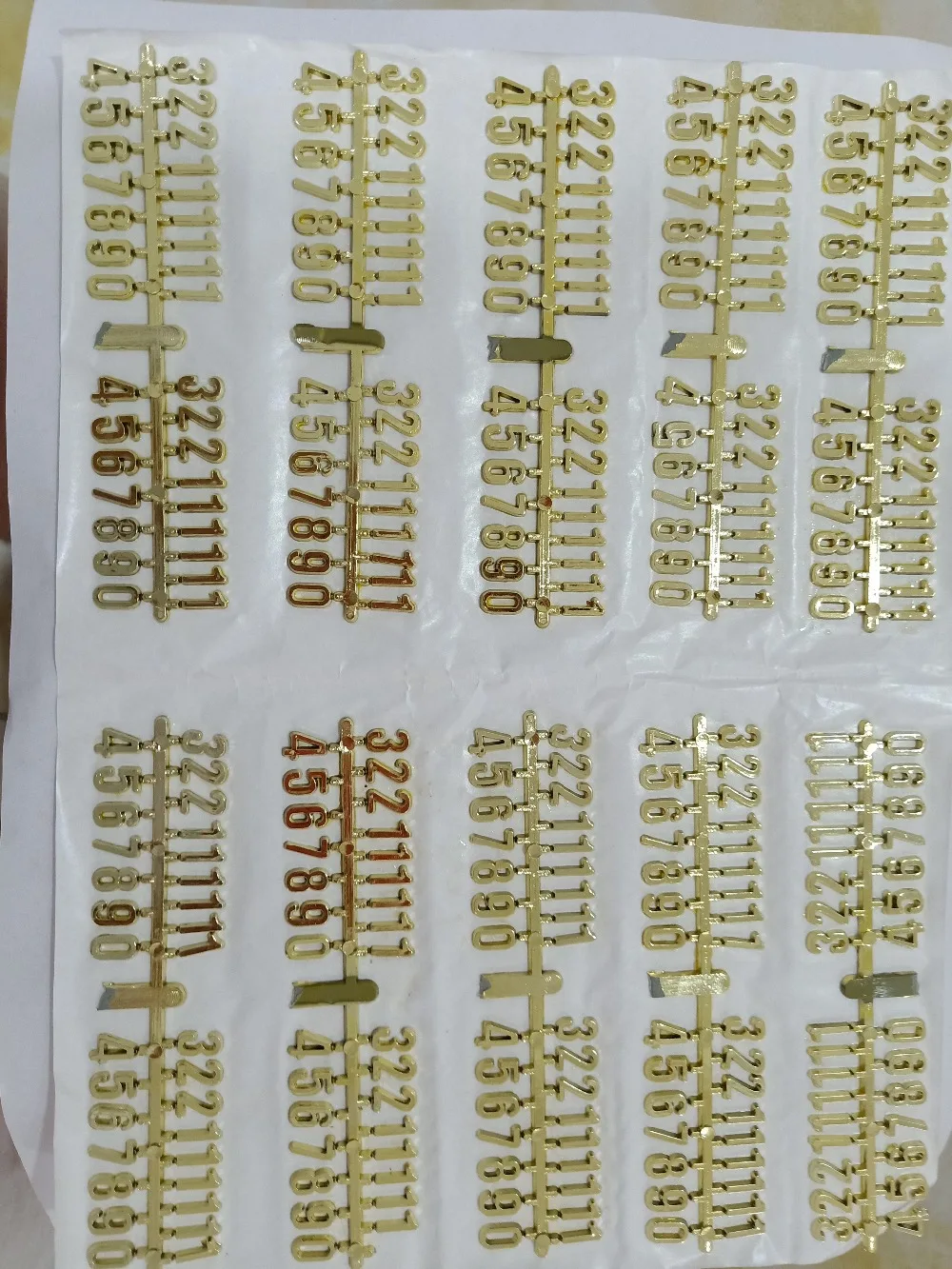 

FREE SHIPPING Clock Aarbic numbers for wall clock, clock accessories,1cm godl 20sets/lot