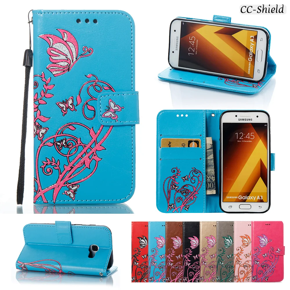 

Case for Samsung Galaxy A3 A 3 2017 SM A320 A320F A320F/DS SM-A320 SM-A320F/DS SM-A320F Card Slot Leather Cover with Stander