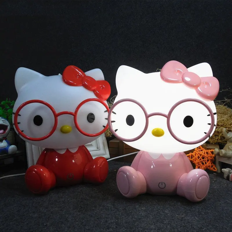 

Modern Hello Kitty Night Light Cartoon Led USB Night Lamps for Children Baby Kids Bedroom Christmas Decor Touch Switch Lighting