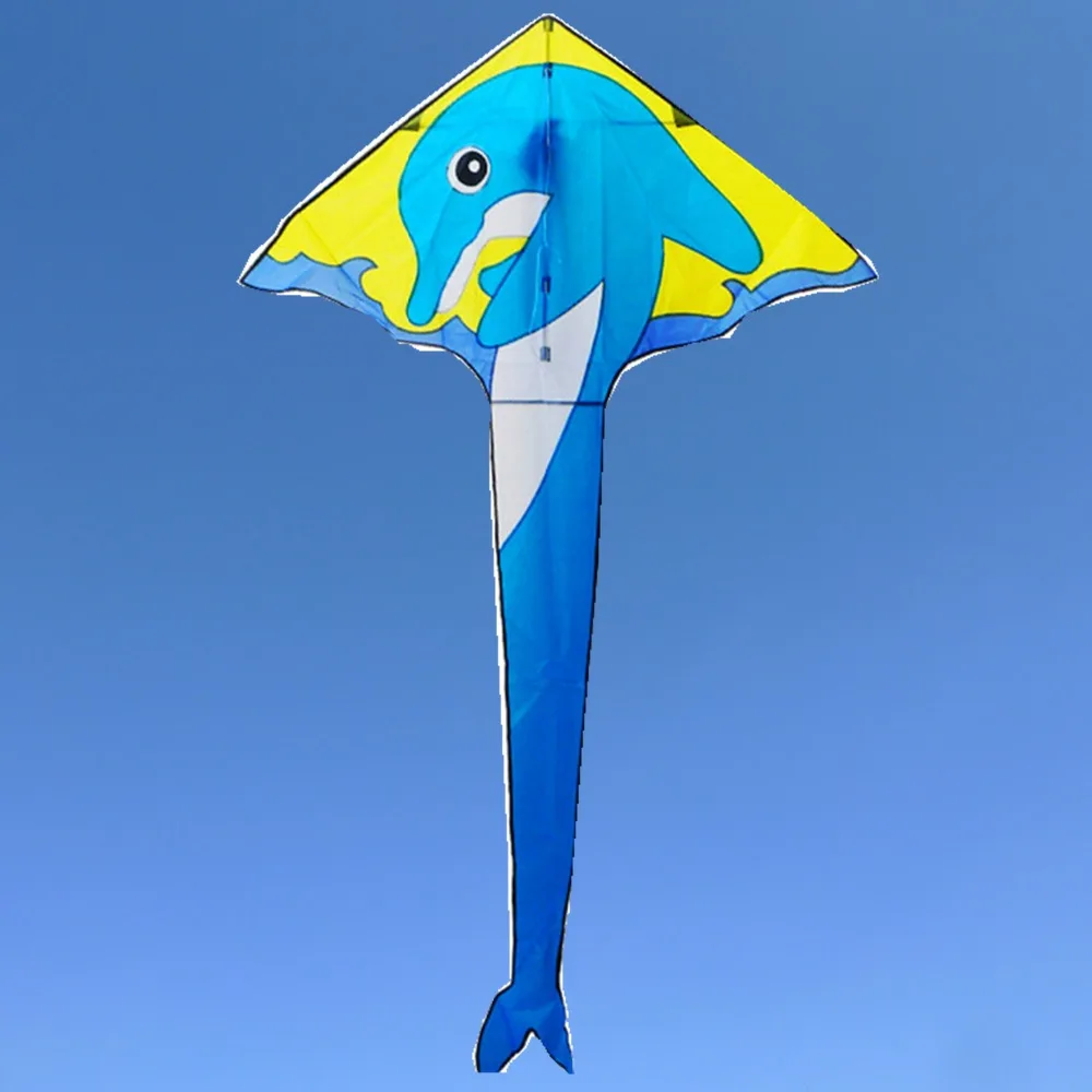 free shipping high quality outdoor toys dolphin kites with handle line