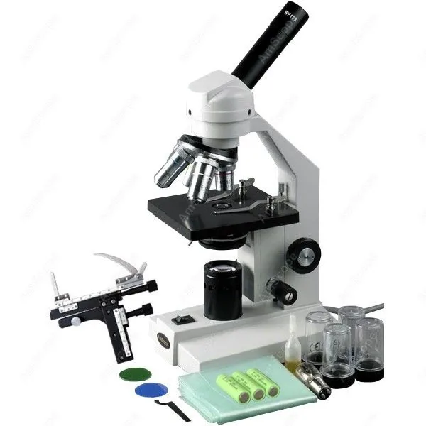 

Student LED Biological Compound Microscope--AmScope Supplies 40X-2000X Cordless Student LED Biological Compound Microscope