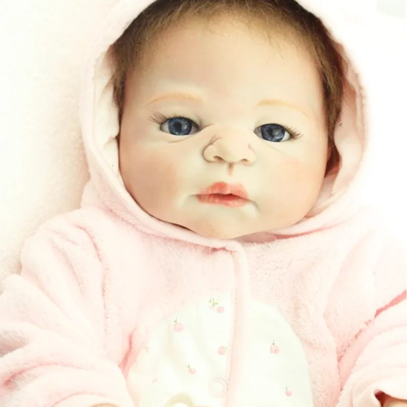 55 см силиконовый Reborn Baby Doll игрушка для новорожденной девочки малышка принцесса