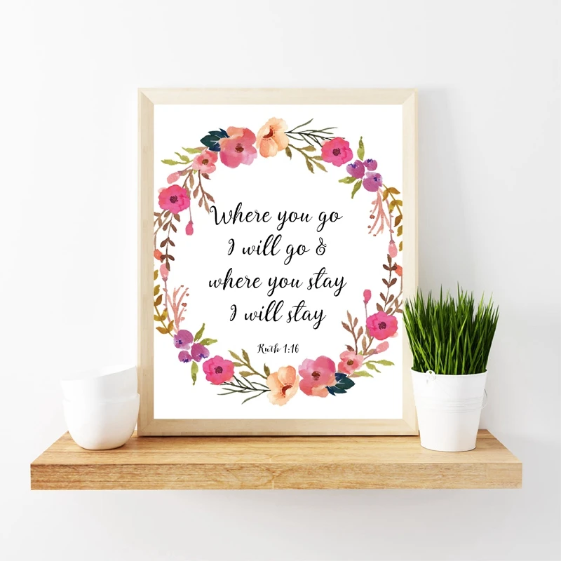 Bible Verse Canvas Painting Home Decor