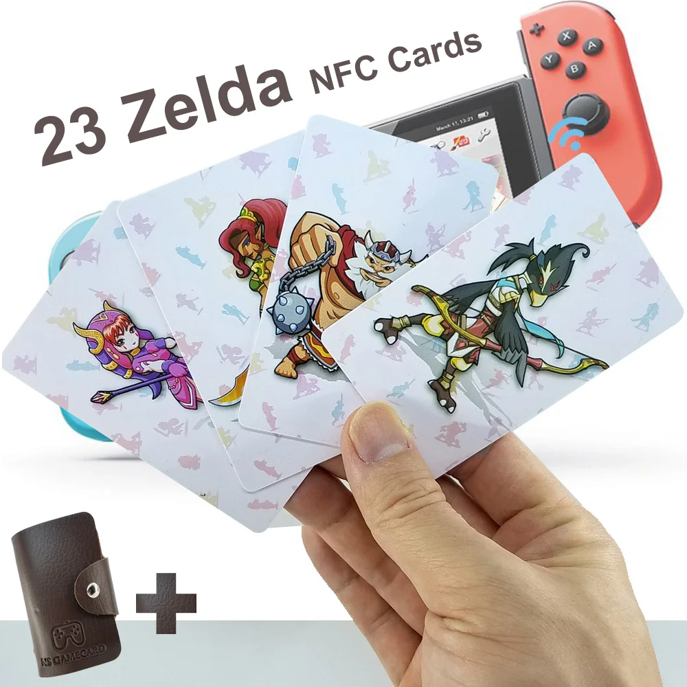 Compatible 23 cartes de jeu NFC pour bouton interrupteur Zelda souffle sauvage Super Mario Smash panier 8 Bros Odyddey Splattoon 2 Kriby ultime