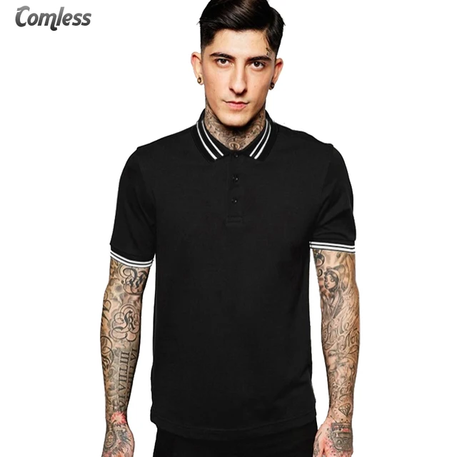 Buy Mens Polo Shirt Brands Slim Fit Casual Stripe
