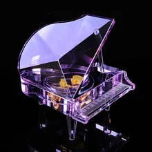The Desktop Decor M/L sizes Crystal Piano Music box DIY Luxury Musical Box For Wedding Souvenir Christmas Gifts