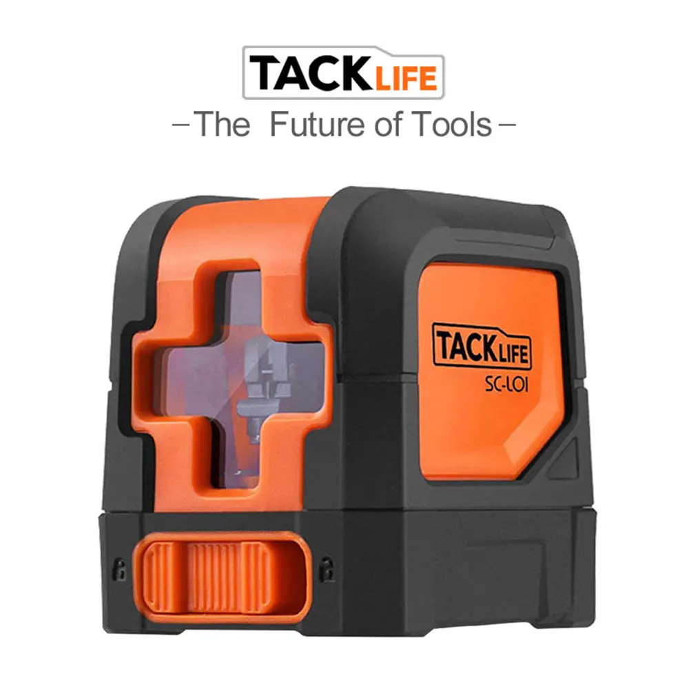 Tacklife SC-L01-50 футов лазерный уровень самонивелирующийся горизонтальный и вертикальный перекрестный лазерный магнитный держатель и переносная сумка