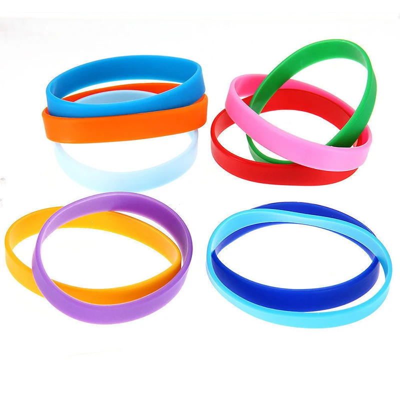 Silicone Rubber Wristband bangle bracelet Flexible Wrist Band Cuff Bracelet Sports Casual Bangle For Women Men браслет
