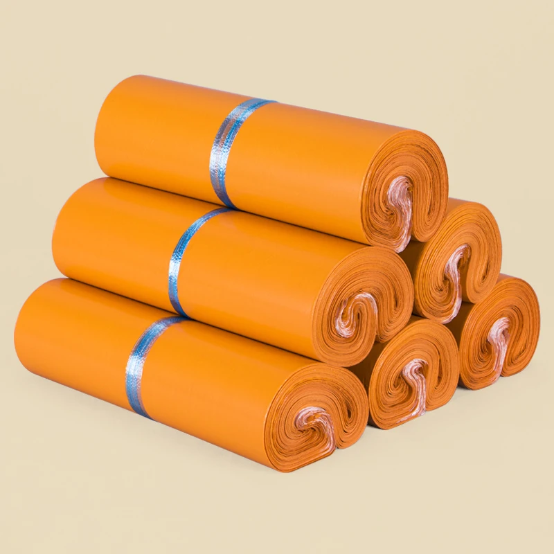 

50pcs Thick Deep Orange Envelope Bag Self-seal Adhesive Courier Storage Bags Plastic Poly Mailer Postal Gift Box Shipping Bags