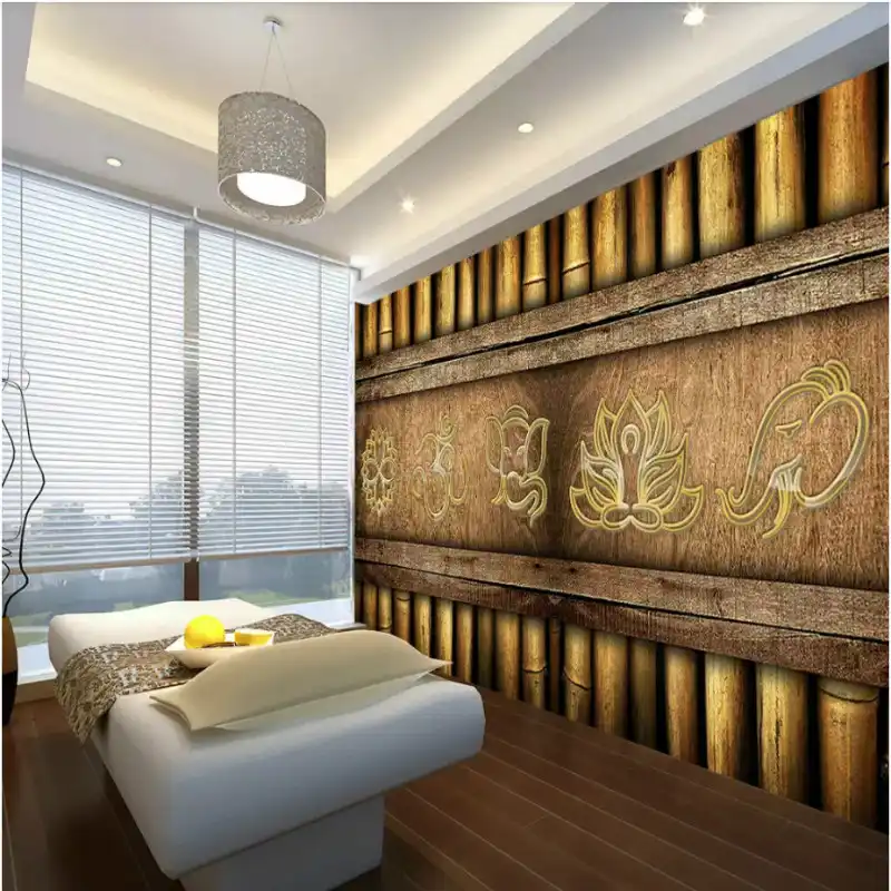 Tablero De Madera Retro Del Sudeste Asiatico Estilo Indio Yoga