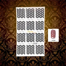 1 Sheet Charm Women Nail Foil Vinyl DIY Image Triangle Gem Hollow Pattern Nail Art Stencil Sticker HWJV204 Manicure Polish Paint