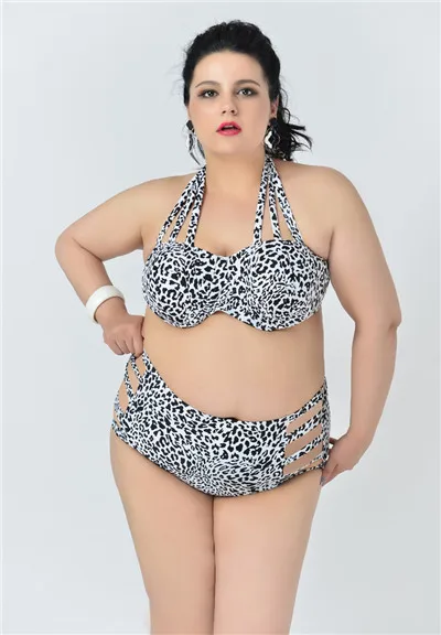Women Sexy Bandage Leopard Snake Skin Printed Bikini Set 