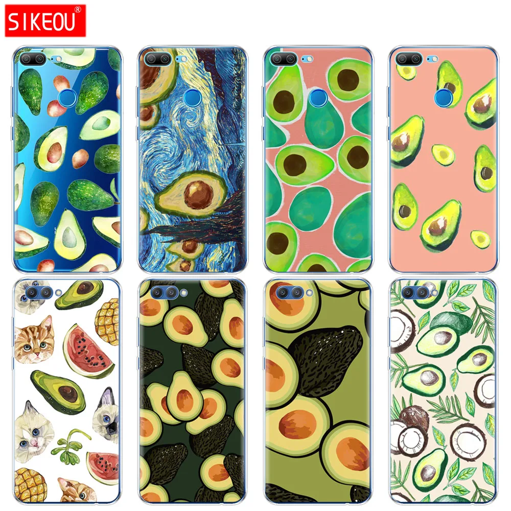 

Silicone Cover phone Case for Huawei Honor 10 V10 3c 4C 5c 5x 4A 6A 6C pro 6X 7X 6 7 8 9 LITE Avocado fruit art pattern