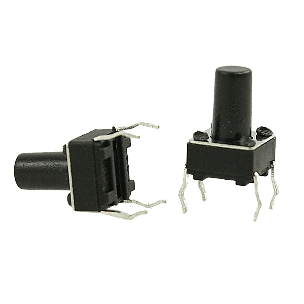 

100 Pcs 6 x 6 x 9mm Momentary Tactile Tact Push Button Switch 4 Pin DIP.Bjpg
