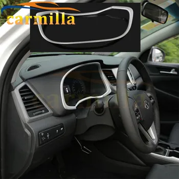 

New ABS Chrome Car Interior Instrument Panel Cover Trim Sticker For Hyundai Tucson 2015 2016 Dashboard Accent Frame Acc.