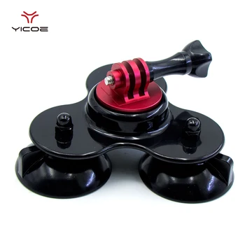 

Tri-Angle Car Suction Cup Aluminum Alloy Mount Tripod For GoPro Go pro Hero 6/5/4/3 SJCAM SJ4 Xiaomi Yi 4k Action Sport Camera