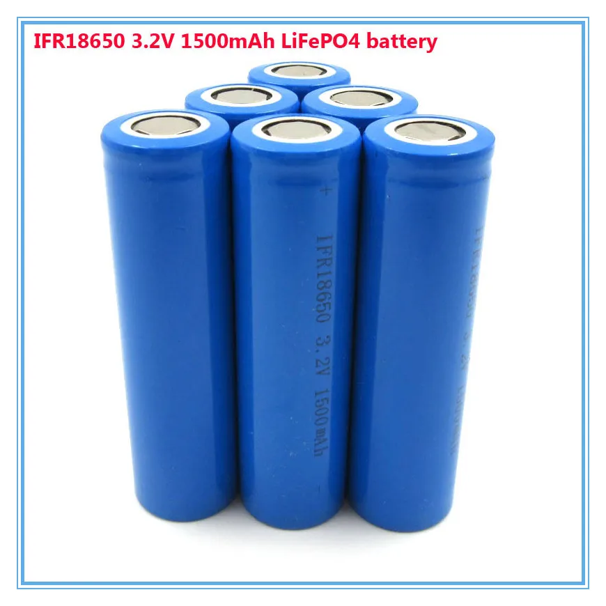 

LiFePO4 LFP 18650 3.2V 1500MAH Battery For Electric Bike Cylindrical Power Tools Bateria Wholesale 500/lot Free shipping