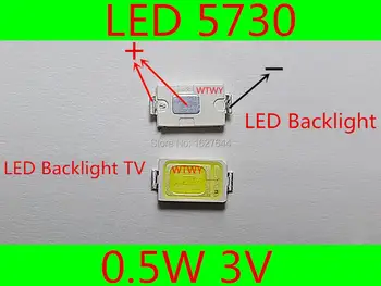 

1000pcs SHINEON LED 5730 LED Backlight TV High Power 0.5W 3V 42LM LED Backlight Cool white For LED LCD TV Backlight Application