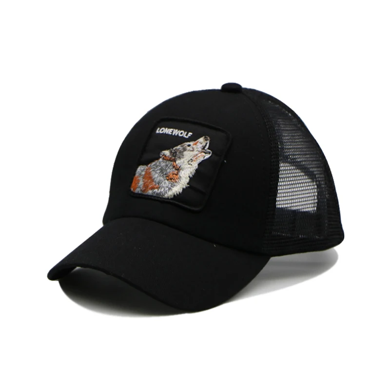Модные животные вышивка бейсбол кепки s бейсболка для мужчин и женщин хип хоп шляпа лето обувь с дышащей сеткой солнцезащитные кепки