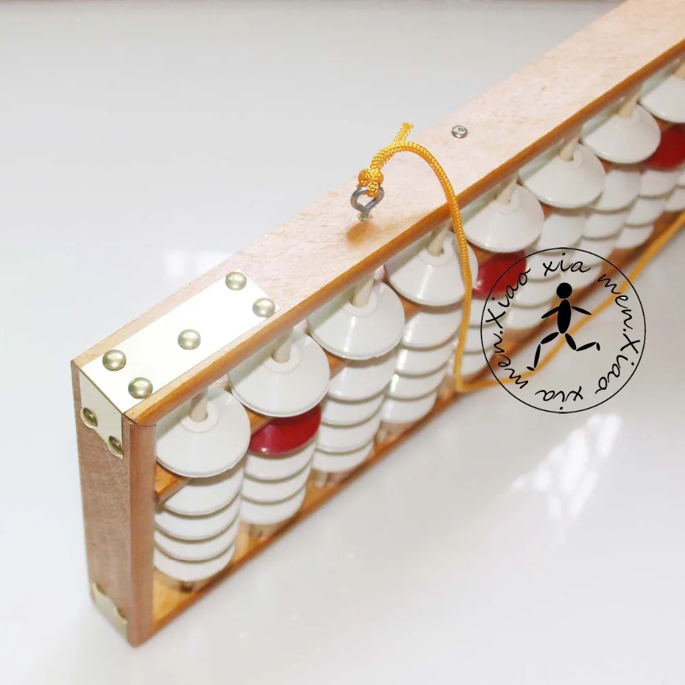 Высокое качество 13 Колонка деревянная вешалка NON-SLIP Abacus китайский соробан, инструмент математики образования для учителя XMF023