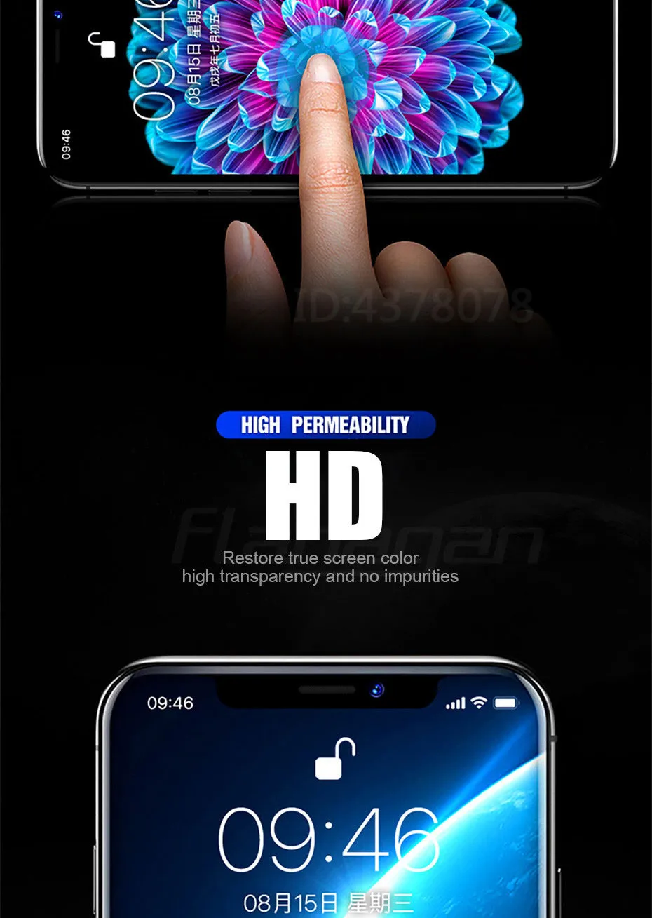 35D Защитное стекло для iPhone 6 6s 7 8 plus XR X XS стекло полное покрытие iPhone Xs Max защита экрана закаленное стекло
