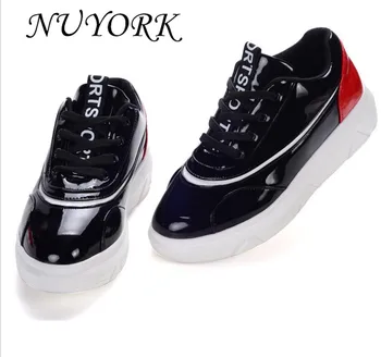 

New listing hot sales Autumn And Winter PU woman sports shoes running shoes 9857#