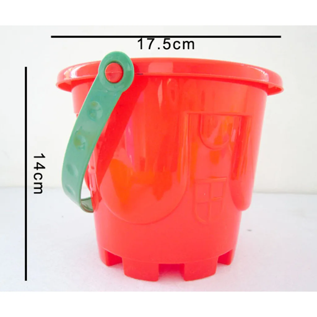 7pcs  Sand Water Beach Toy Molds & Tools Castle Mold Model Bucket Shovel Rake for Baby, Kids and Toddler Gift
