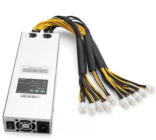 Оригинальный 1600Вт блок питания для майнинга Bitmain Antminer S9 L3 D3 APW3 + 6PIN * 10 Биткоин