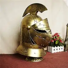 Винтажный металлический изысканный шлем римского воина, модель для домашнего декора, товары для дома, Рождество