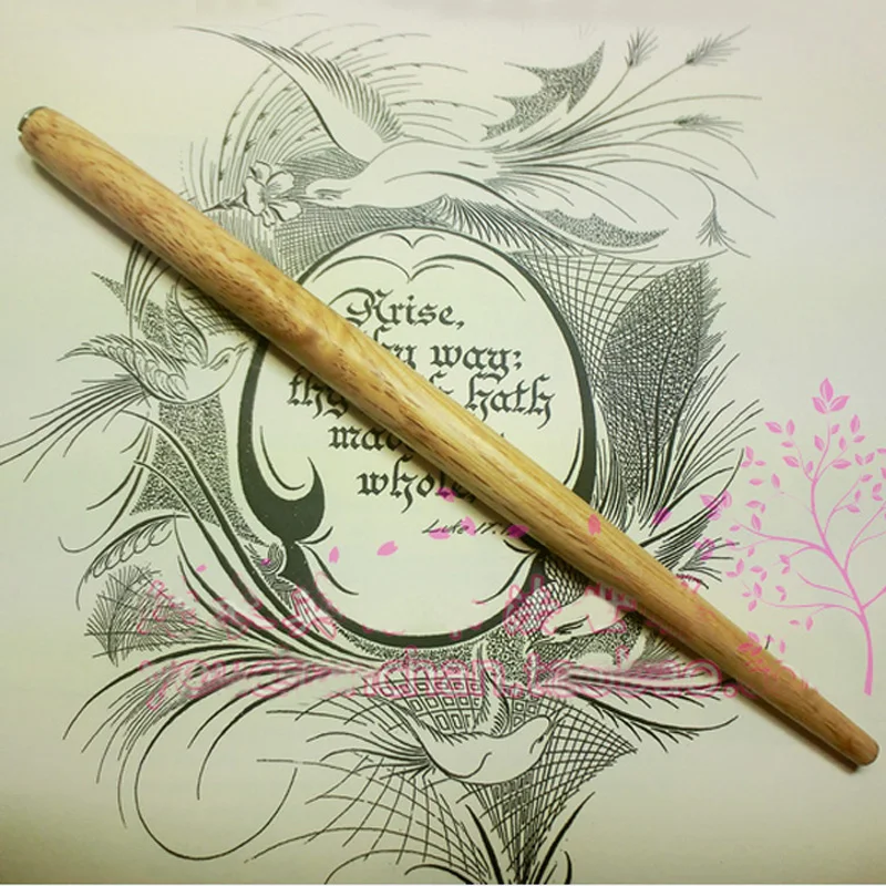 

10 pieces for a lot Handmade Oak Wood Copperplate Script Straight Dip Pen Holder Best Gift English Calligraphy Dip Pen