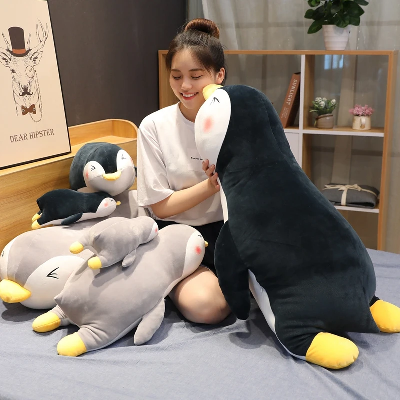 28" Giant Penguin Stuffed Animal Plush Soft Toys Doll Pillow Cushion Gifts US 